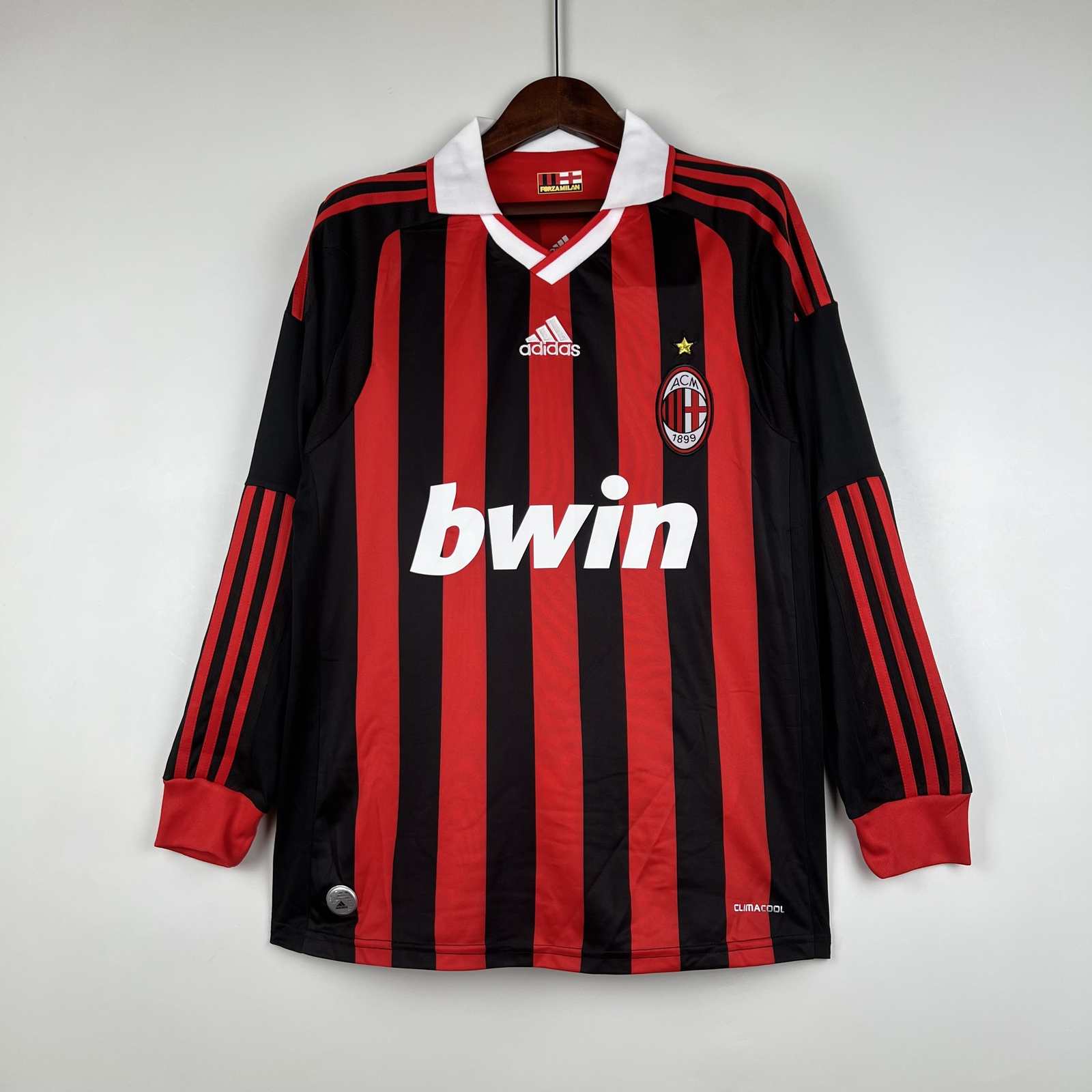 09 10 AC Milan Home Retro long sleeve S-XXL 09 10 AC 主场 长袖