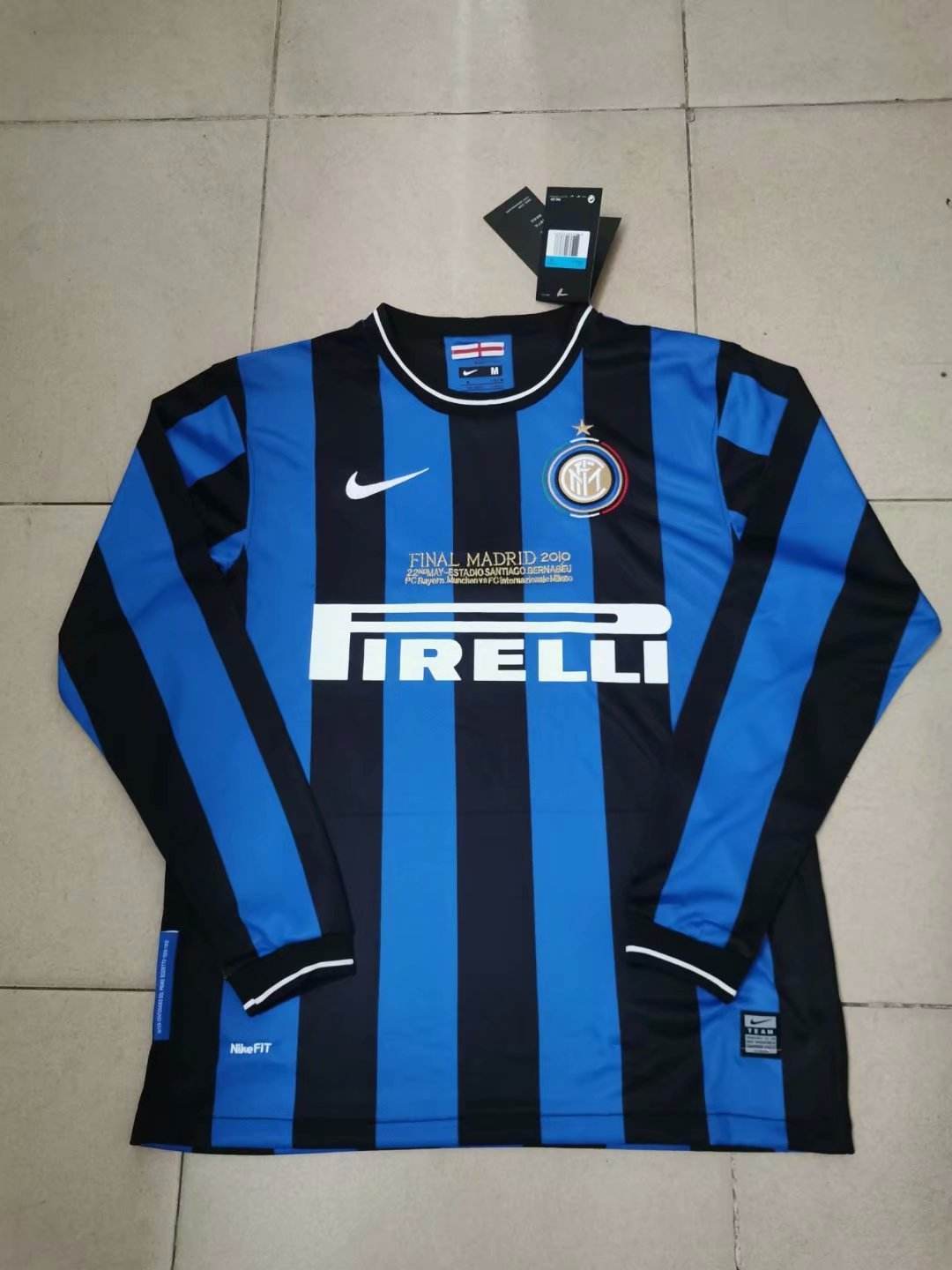 09 10 Inter home long sleeve retro 国际米兰 主场 长袖 复古 S-2XL