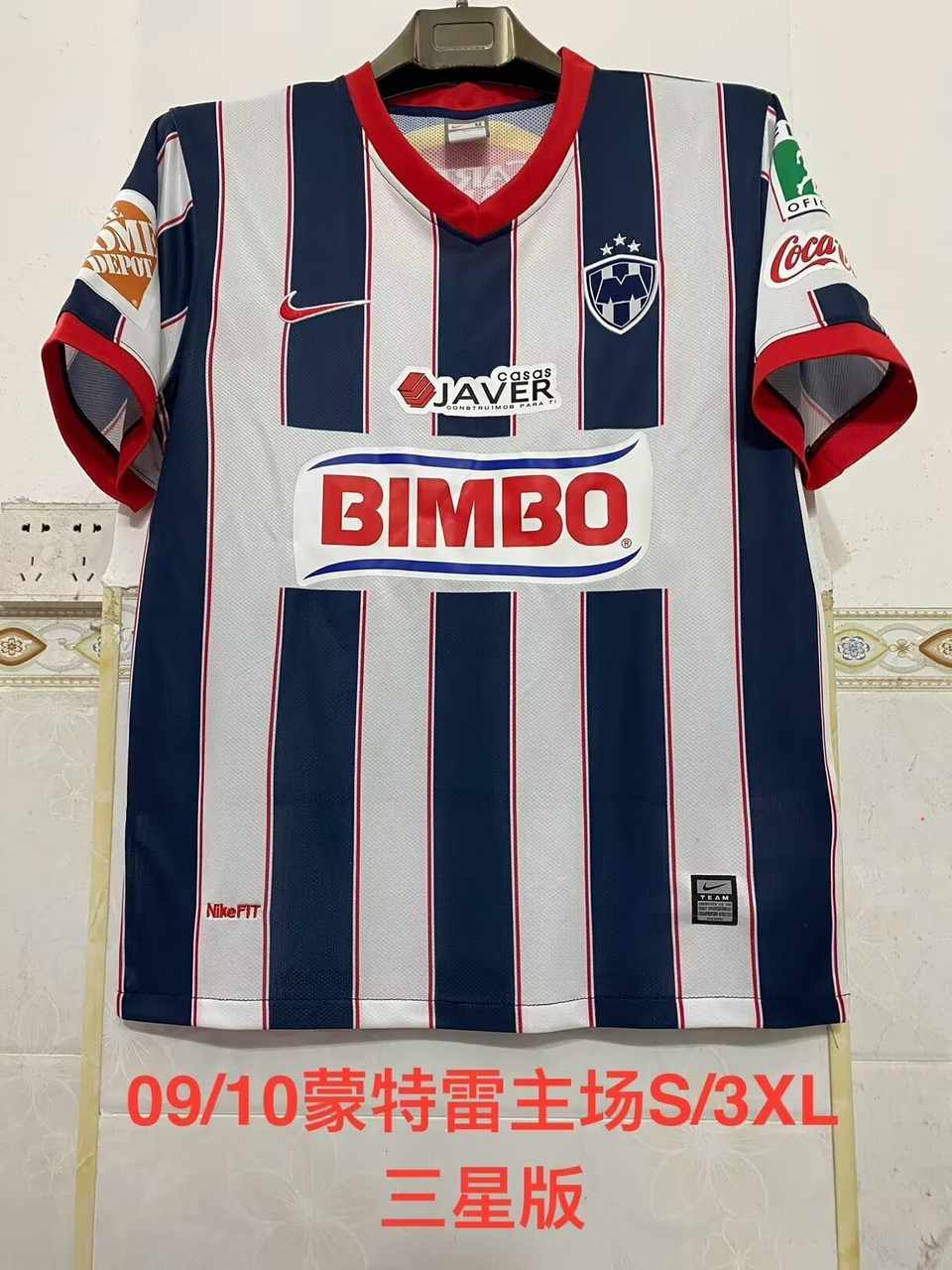 09 10 Monterey home with 3 stars retro S-3XL 09 10 蒙特雷 主场 三星版 复古 S-3XL