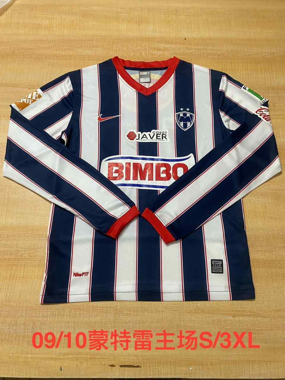 09 10 Monterrey home long sleeves retro 09 10 蒙特雷 主场 长袖 复古 S-3XL