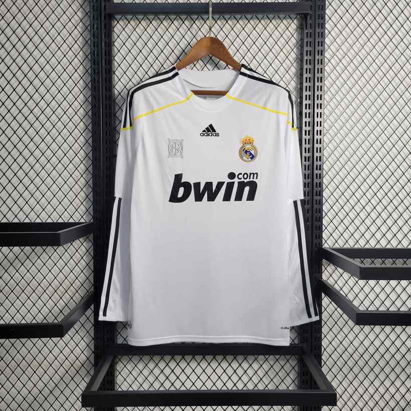 09 10 Real Madrid Home Long Sleeve retro Size S-XXL 09 10 皇马 主场 长袖