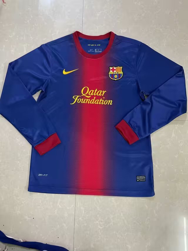 11 12 Barcelona Home Long Sleeve Retro 11 12 巴萨 主场 长袖 复古