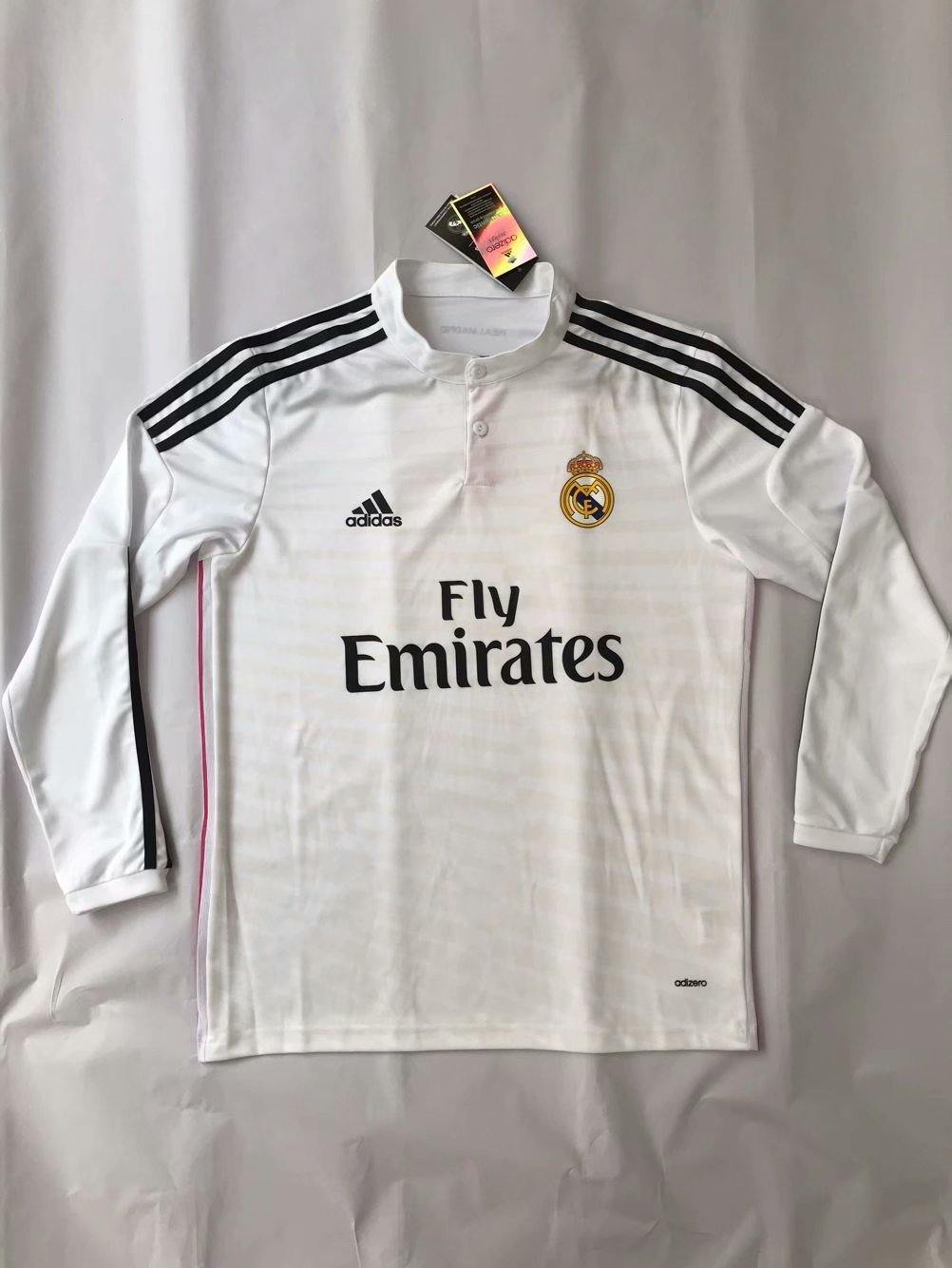14 15 Real madrid home retro long sleeve 皇马 主场 长袖 复古Ｓ-2Xl