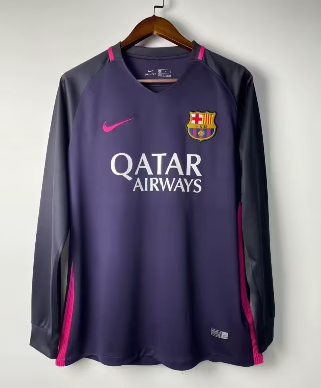 16 17 Barcelona away long sleeve 16 17 巴萨 客场 长袖