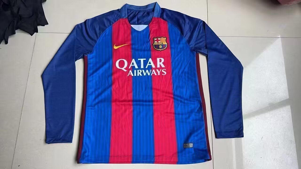 16 17 Barcelona home long sleeve retro 16 17 巴萨 主场 长袖 复古