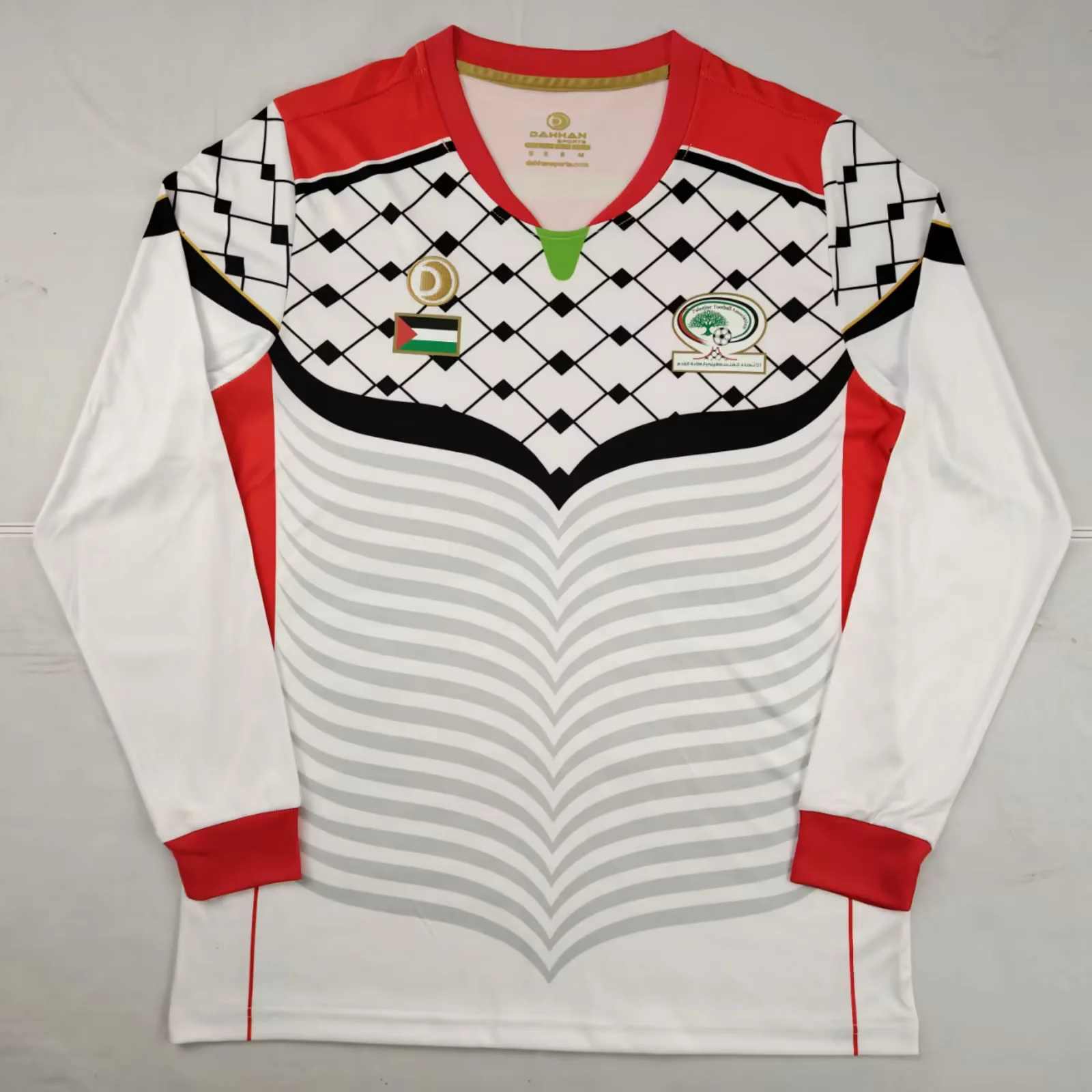 16 17 Palestine white long sleeves Retro 16 17 巴勒斯坦 白色 长袖