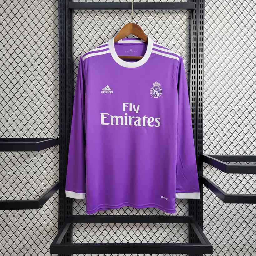 17 18 Real Madrid away Retro Long Sleeve S-XXL 17 18 皇马 客场 长袖