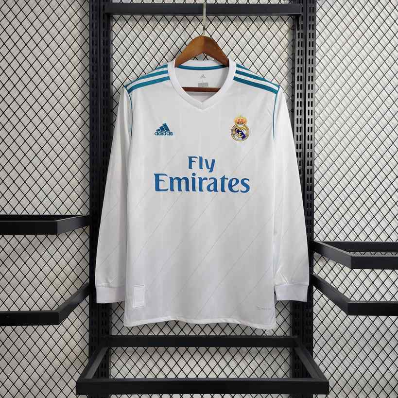 17 18 Real Madrid home long sleeve Retro 17 18 皇马 主场 长袖 复古