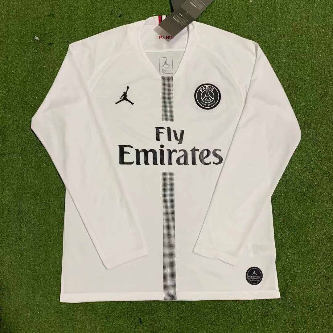 18 19 PSG Champions league long sleeve retro 18 19 巴黎 欧冠版 白色 长袖 复古