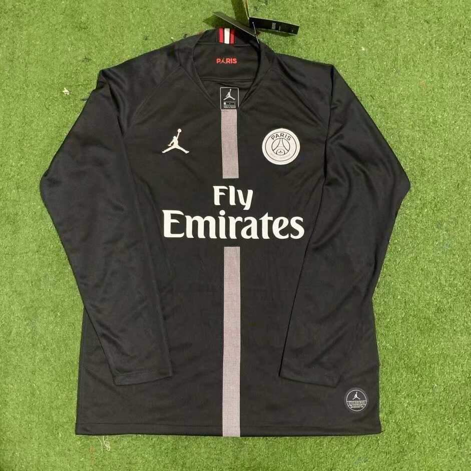 18 19 PSG Champions league long sleeve retro 18 19 巴黎 欧冠版 黑色 长袖 复古