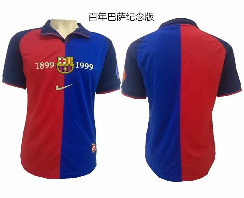 1899 1999 Barcelona home 巴萨 复古 短袖泰版