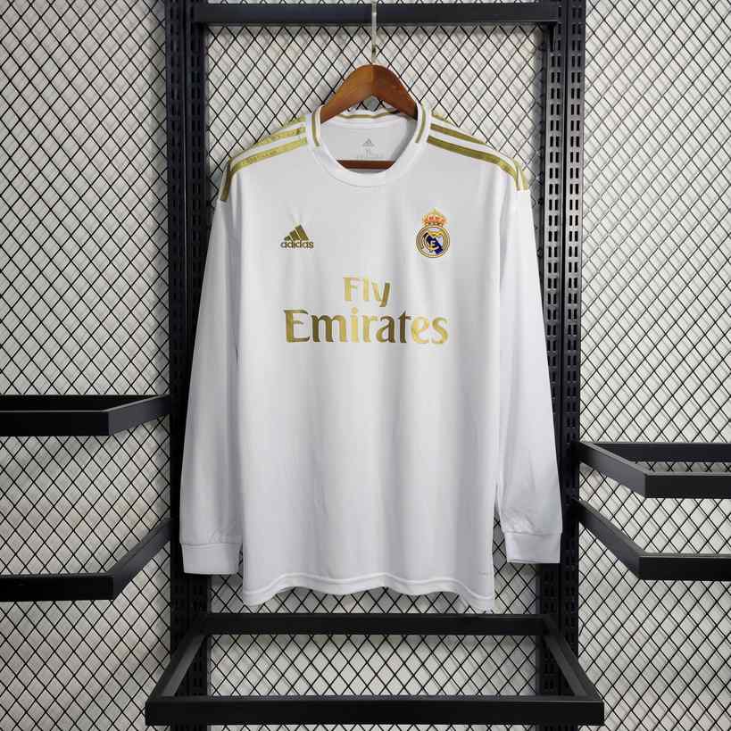 19 20 Real Madrid home Long Sleeve Size S-XXL 19 20 皇马 主场 长袖