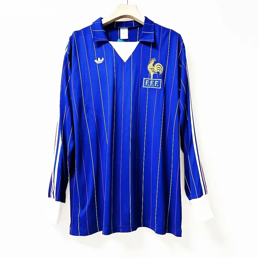 1980-1982 France home long sleeves retro size S-2XL 1980-1982 法国 主场 长袖