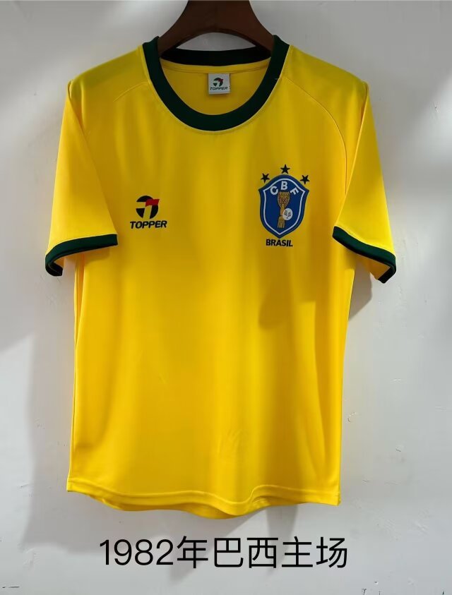 1982 Brazil Home Retro 1982 巴西 主场 复古