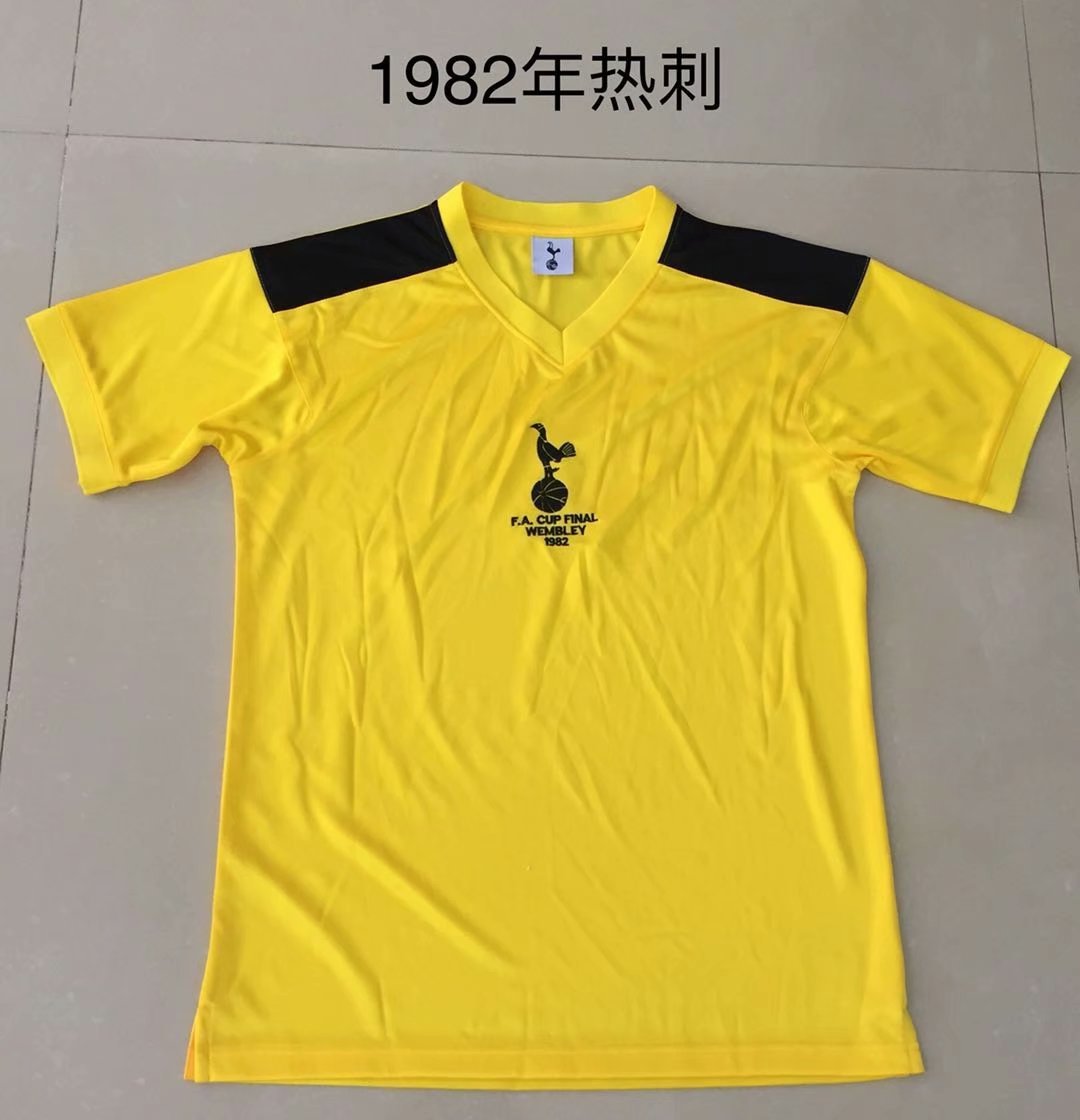 1982 Tottenham Yellow Vintage Shirt S-XXL 1982 热刺 黄色 复古 衬衫 S-XXL