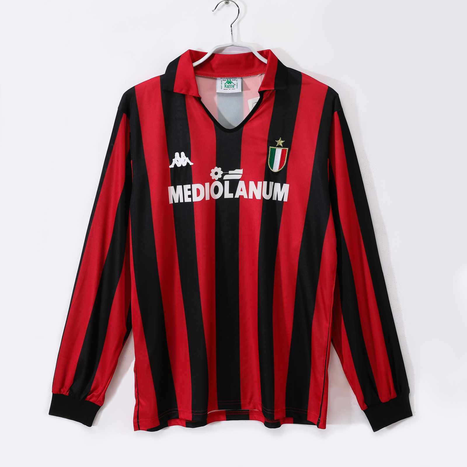 1988 89 AC milan home long sleeves retro 1988 89 AC米兰 主场 长袖 复古