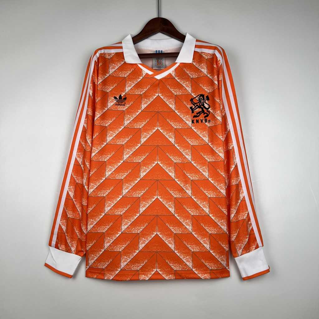 1988 Holland Netherlands Home Long Sleeve Retro S-XXL 1988 荷兰 主场 长袖_140909322