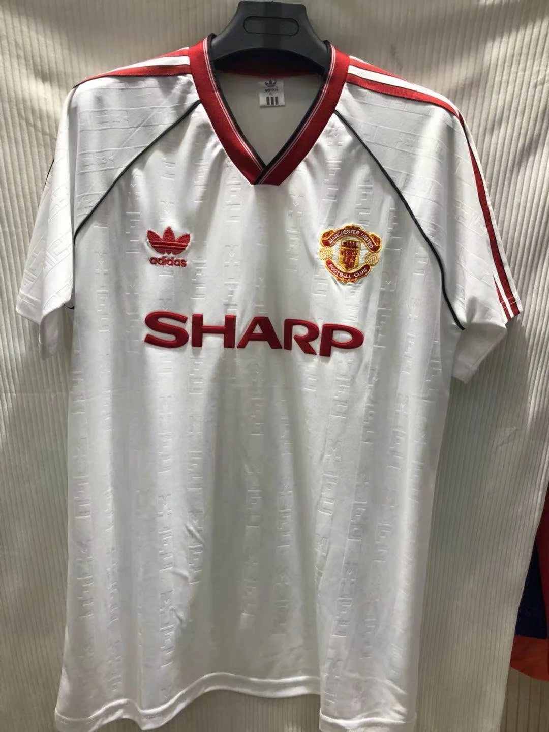 1988 Man United white retro 曼联复古