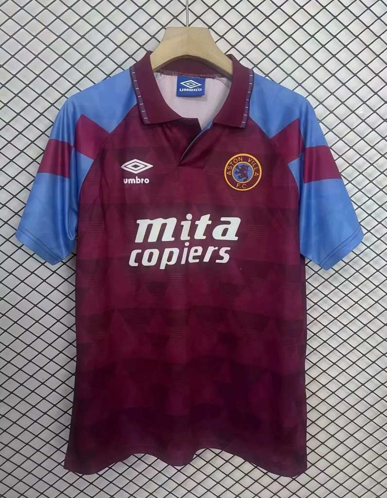 1990 Aston Villa home Retro size S-2XL 1990 阿斯顿维拉 主场