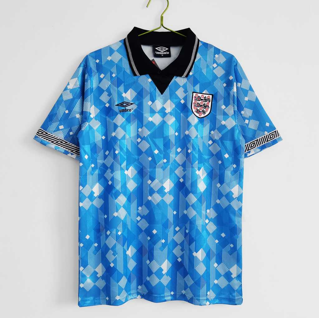 1990 England third away retro 1990 英格兰 二客 提花布