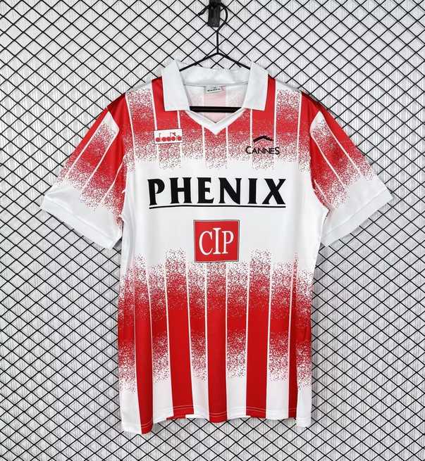 1991 92 AS Cannes home retro 1991 92 戛纳 主场 复古