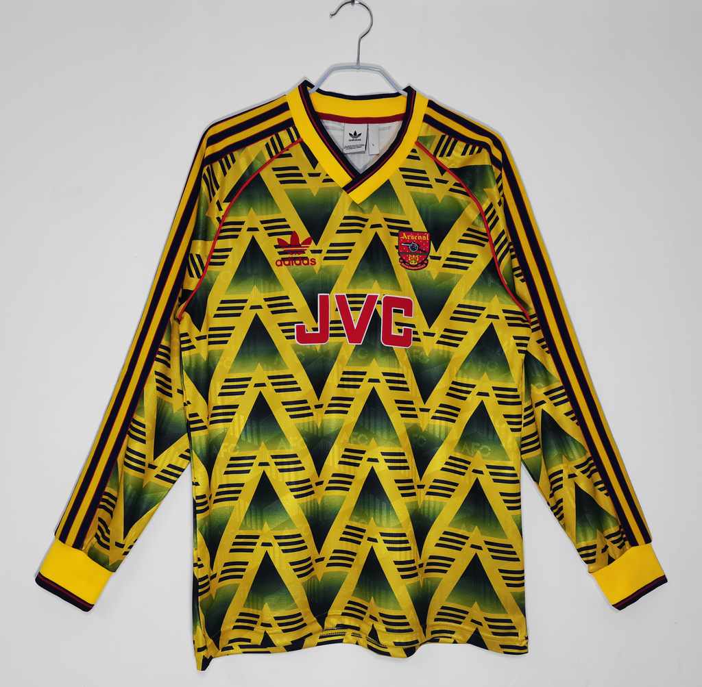 1991 93 Arsenal away long sleeve retro 1991 93 阿森纳 客场 长袖