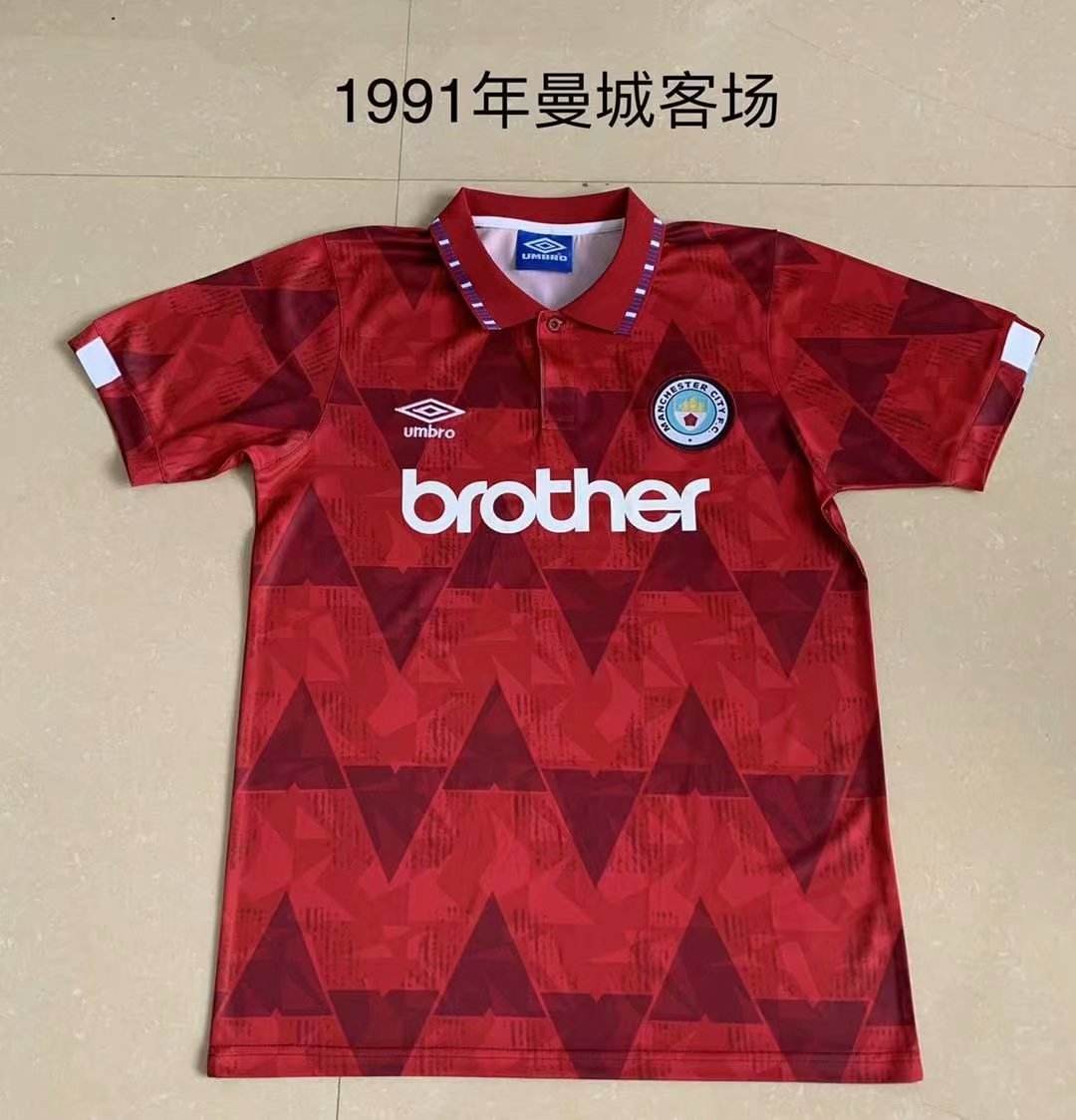 1991 Manchester away retro 1991 曼城 客场 复古