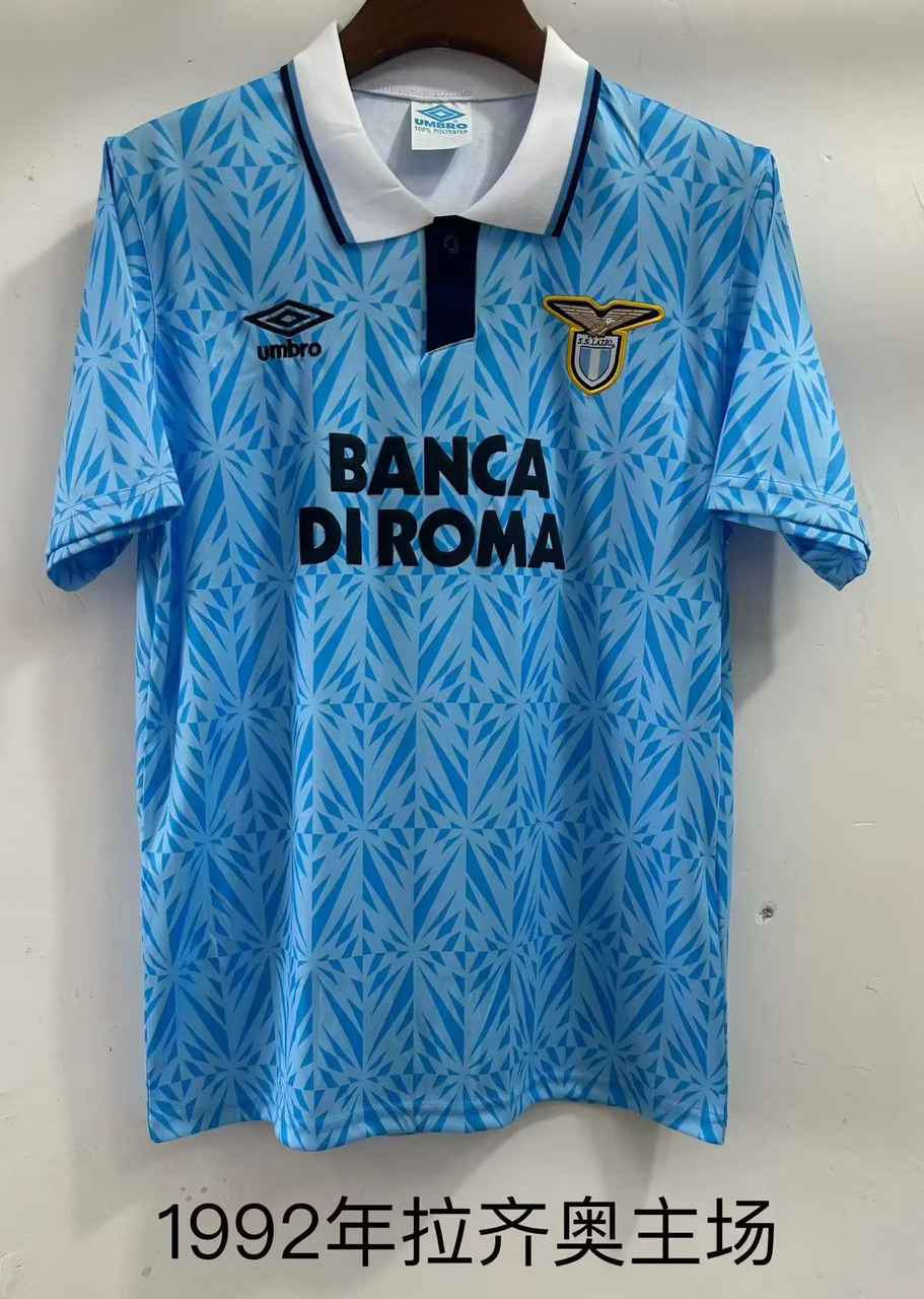 1992 Lazio home blue retro S-XXL 1992 拉齐奥 主场