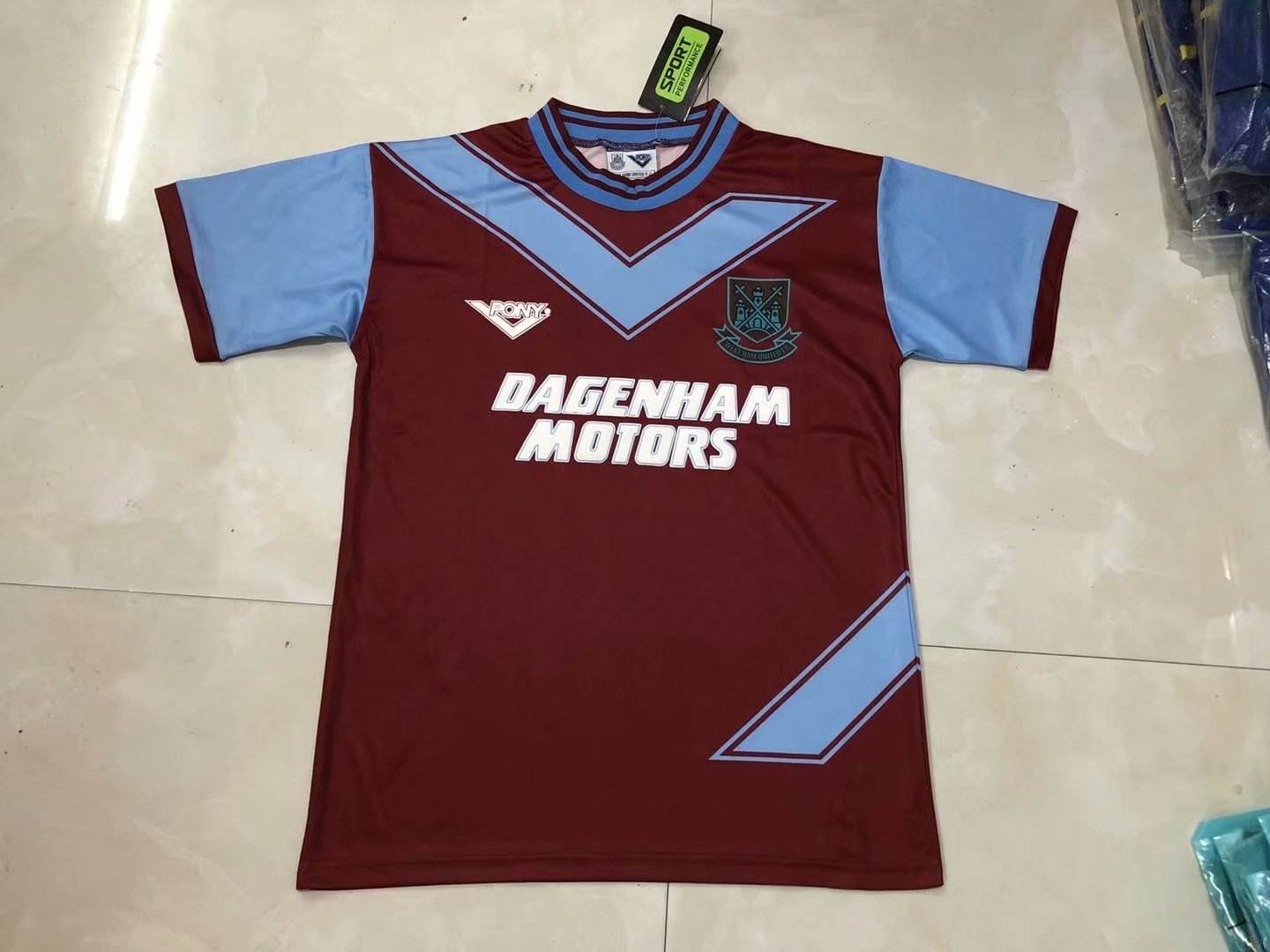 1993 94 West Ham United Home Retro S-2XL 1993 94 西汉姆联 主场 复古 S-2XL