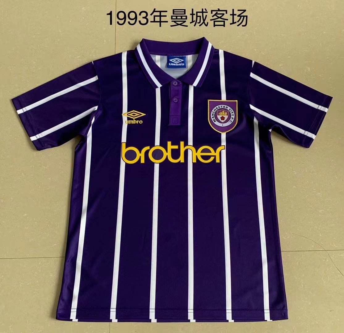 1993 Manchester city away retro 1993 曼城 客场 复古