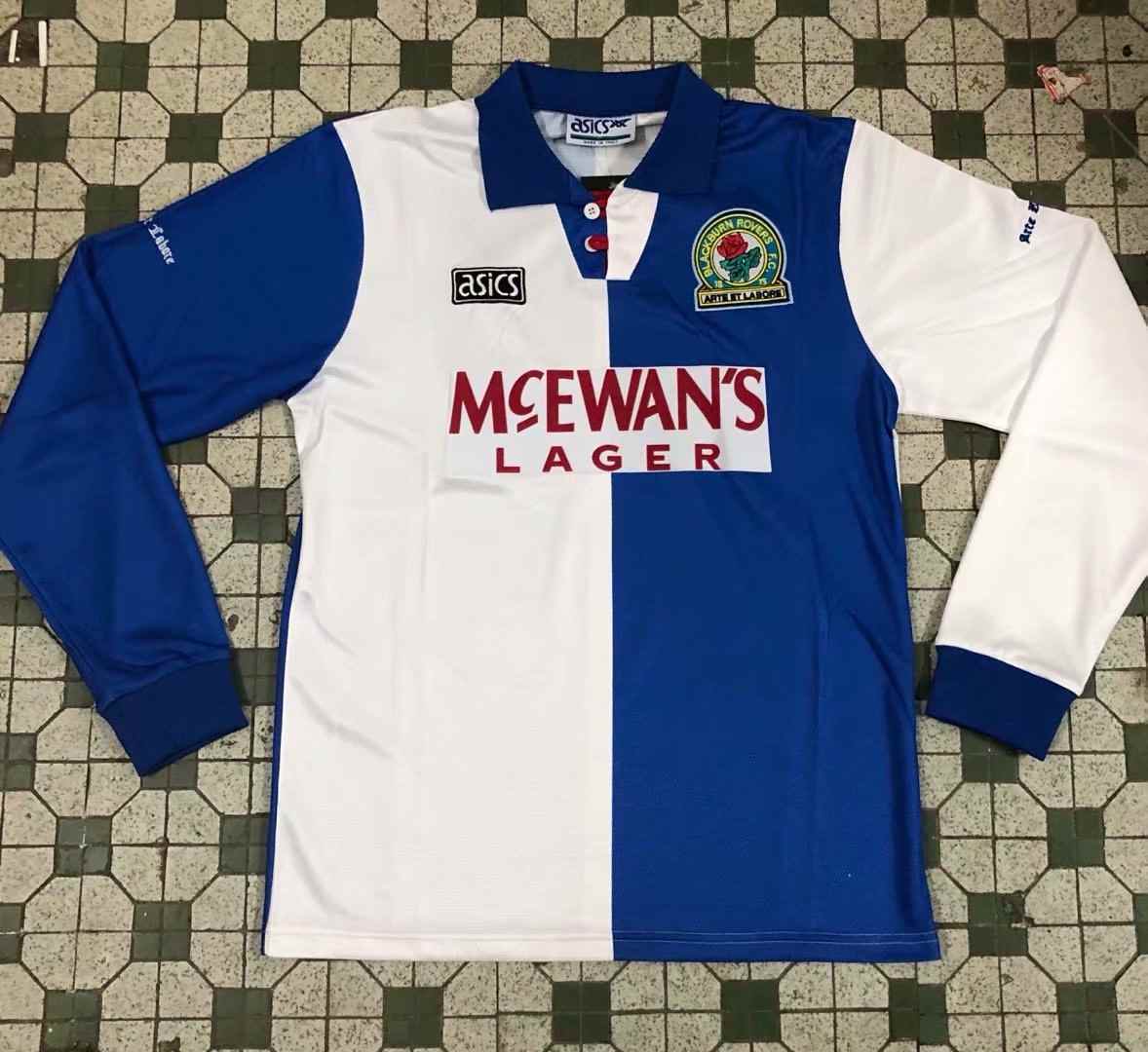 1994 1995 Blackburn Rovers home long sleeve retro 布莱克本 主场 长袖 复古 S-XXL