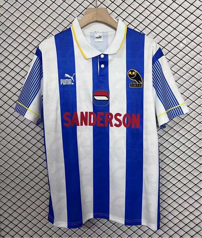 1994 95 Sheffield Wednesday home retro 谢周三 主场 复古 S-4XL