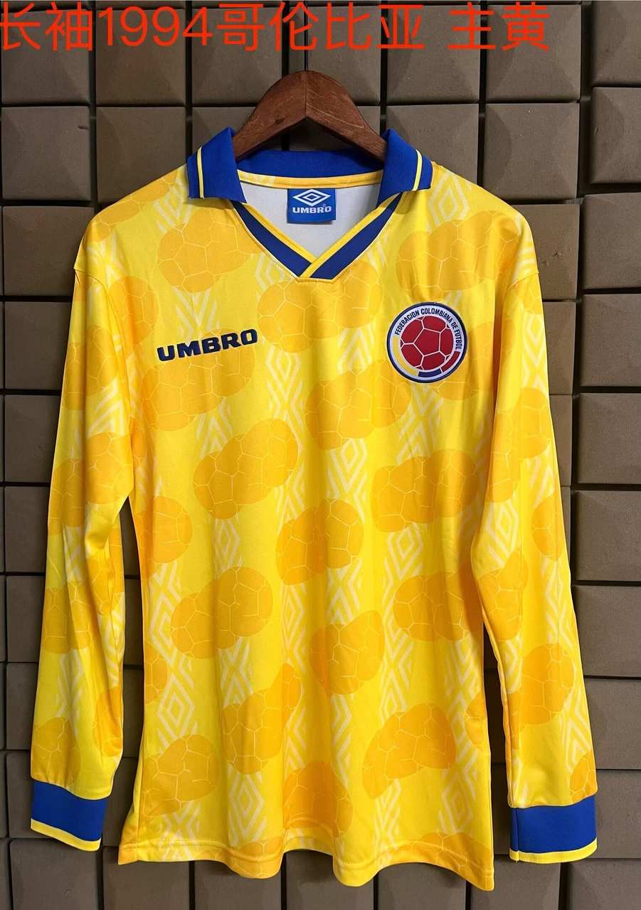 1994 Colombia home long sleeved retro 1994 哥伦比亚 主场 长袖 复古