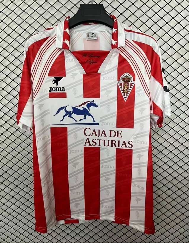 1995 96 Sporting Gijon home Retro S-2XL 1995 96 希洪竞技 主场 复古 S-2XL