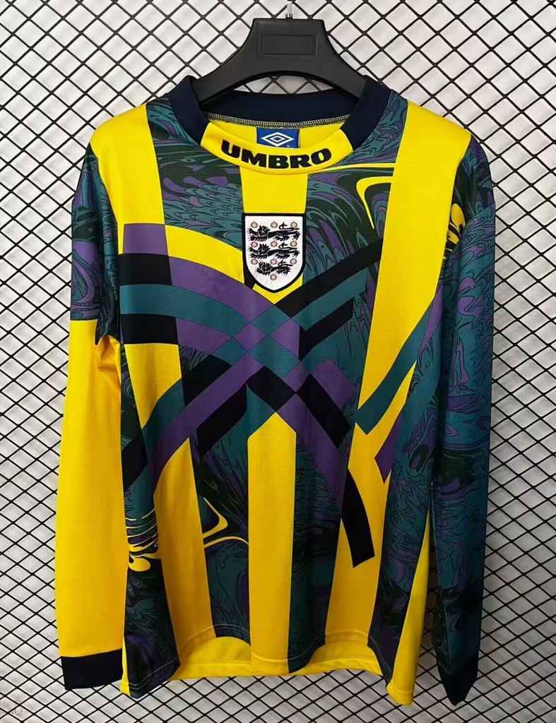 1995 England goalkeeper yellow retro S-2XL 1995 英格兰 守门员 黄色 复古 S-2XL