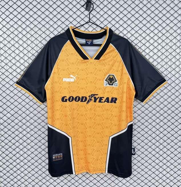 1996 98 Wolverhampton Wanderers home retro 1996 98 狼队 主场 复古