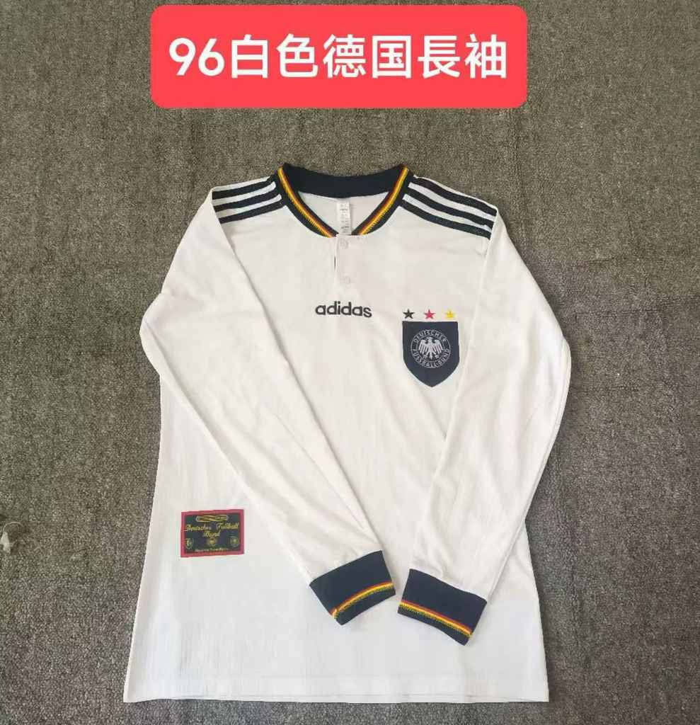 1996 Germany home long sleeves Retro S-XXL 1996 德国 主场 长袖