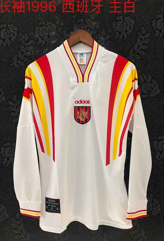 1996 Spain third away long sleeves retro 1996 西班牙 二客 长袖 复古