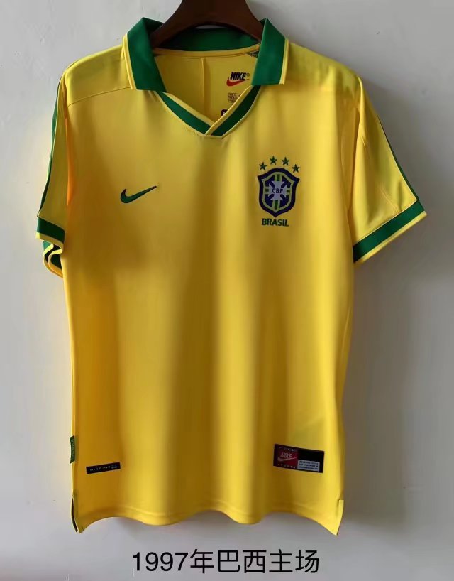 1997 Brazil Home Retro S-2XL 1997 巴西 主场 复古 S-2XL