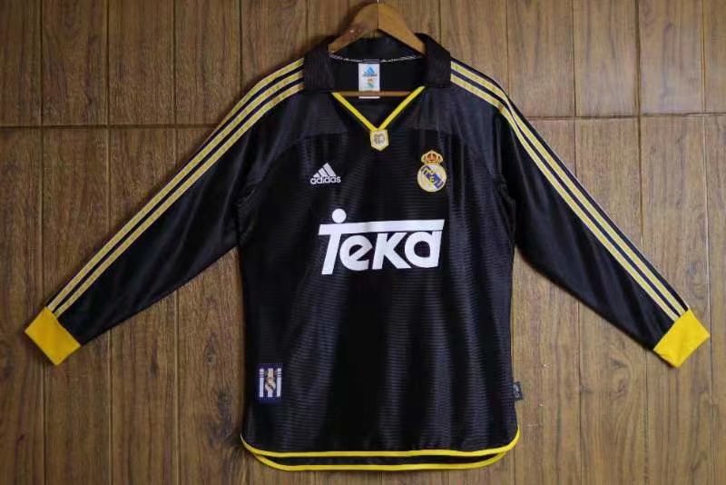 1998 2000 Real Madrid Away Long Sleeve Retro 1998 2000 皇马 客场 长袖 复古