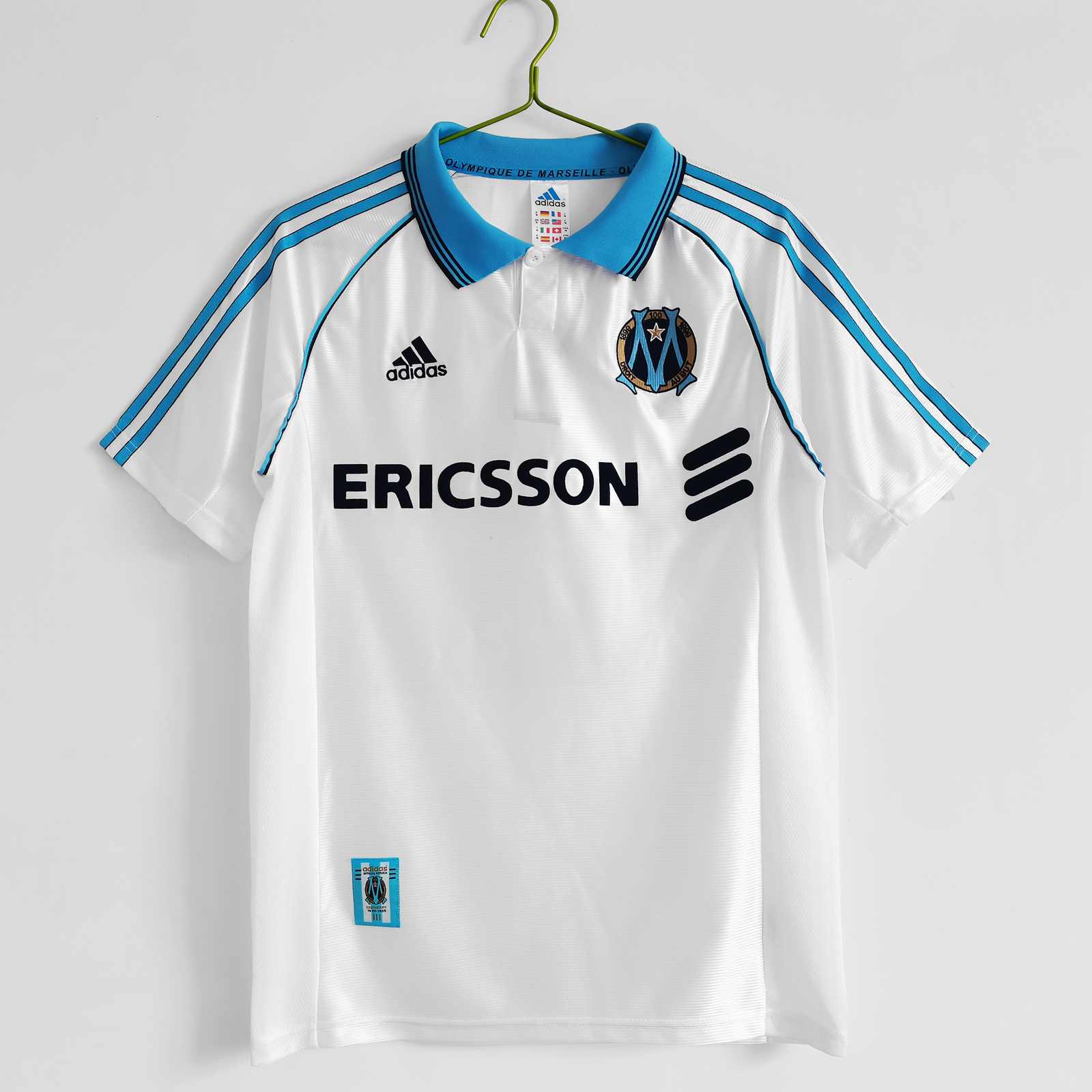 1998 99 Marseille home retro S-XXL 1998 99 马赛 主场