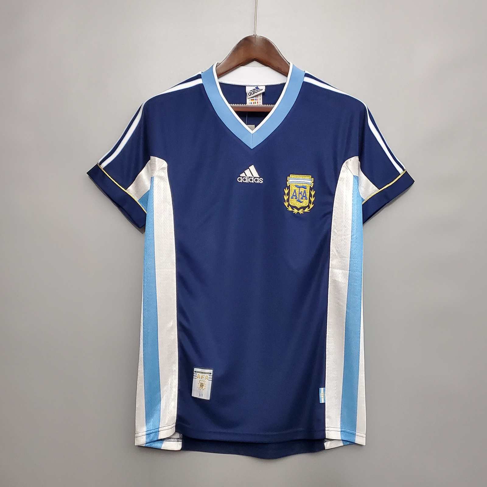 1998 Argentina Away Retro S~2XL 1998 阿根廷 客场 复古 S~2XL