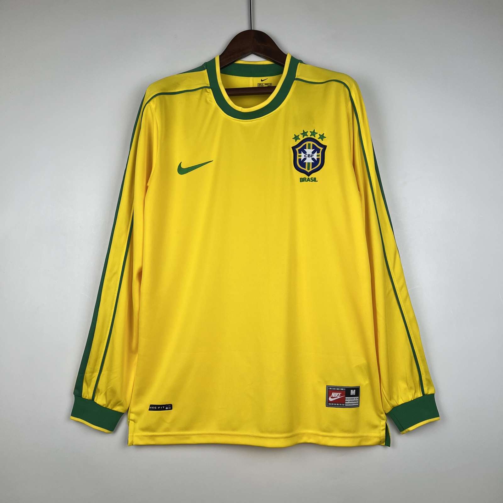 1998 Brazil home long sleeve retro 1998 巴西 主场 长袖 复古