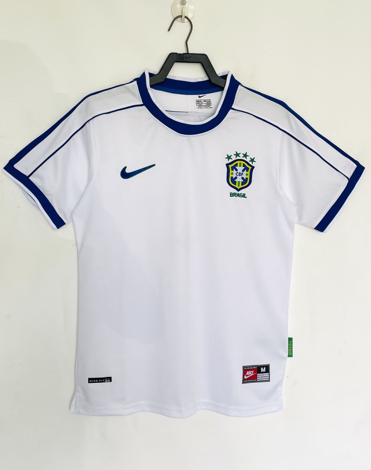 1998 Brazil white retro 1998 巴西 白色 复古