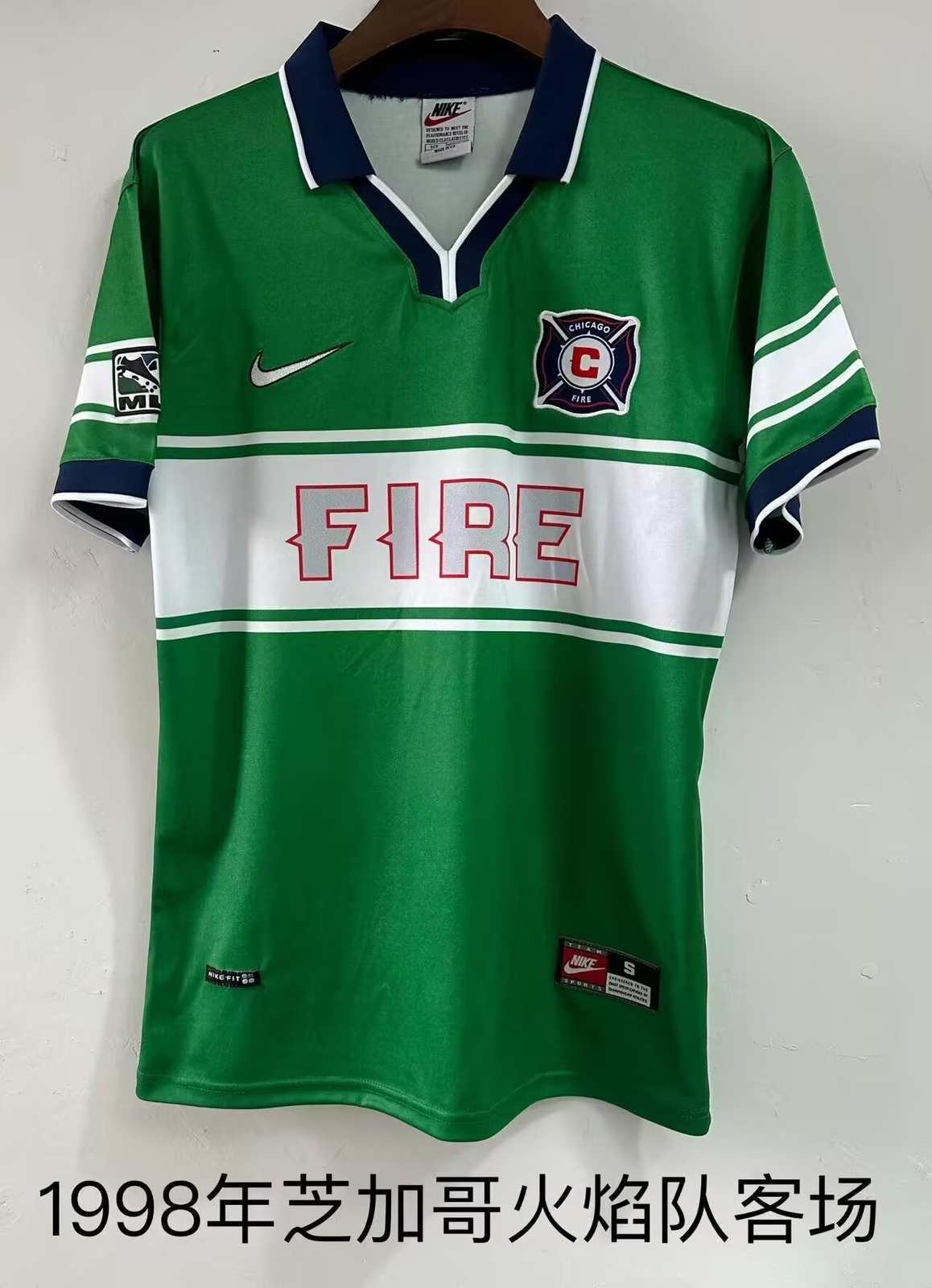 1998 Chicago fires away retro 1998 芝加哥火焰队 客场 复古