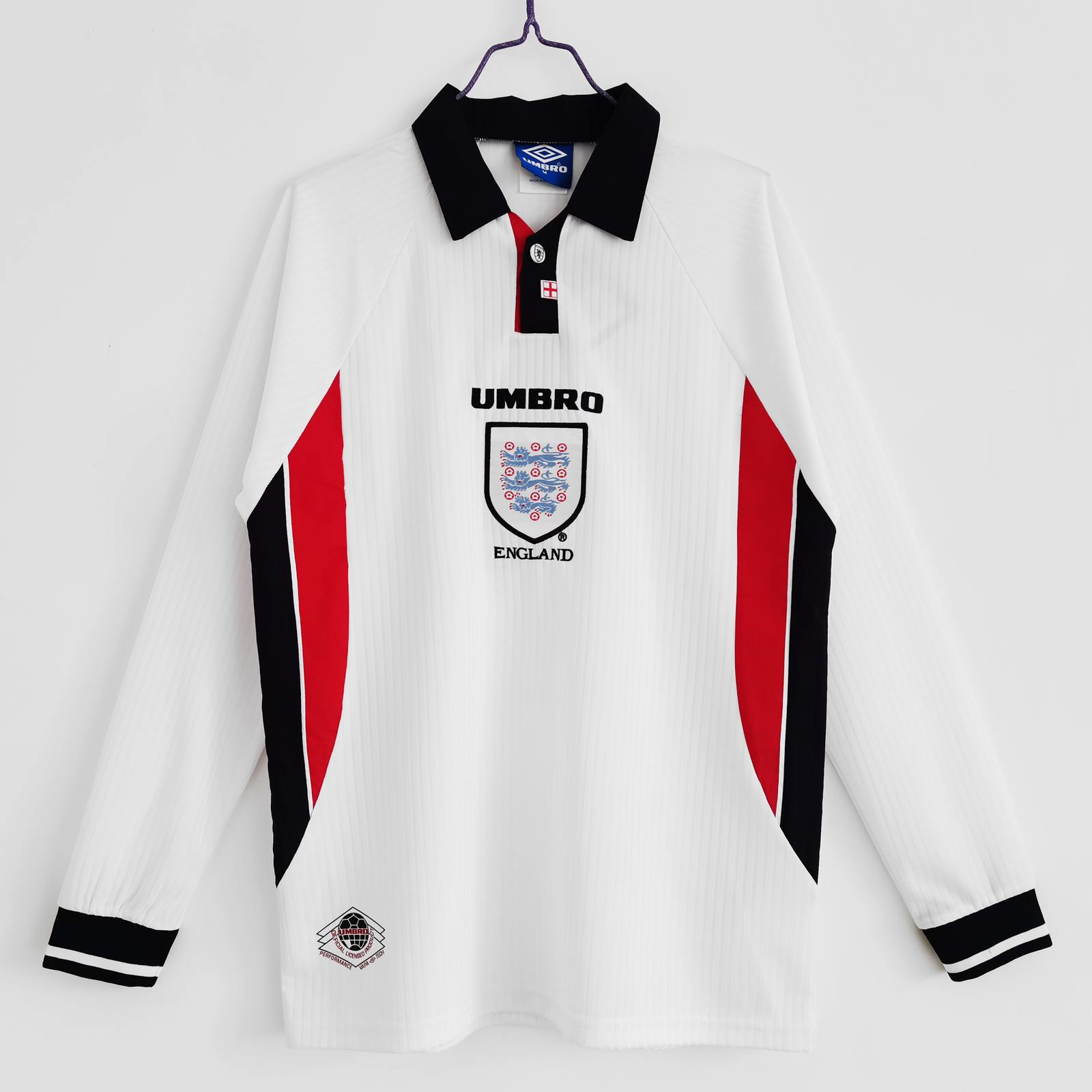 1998 England home retro long sleeve 1998 英格兰 主场 长袖 复古
