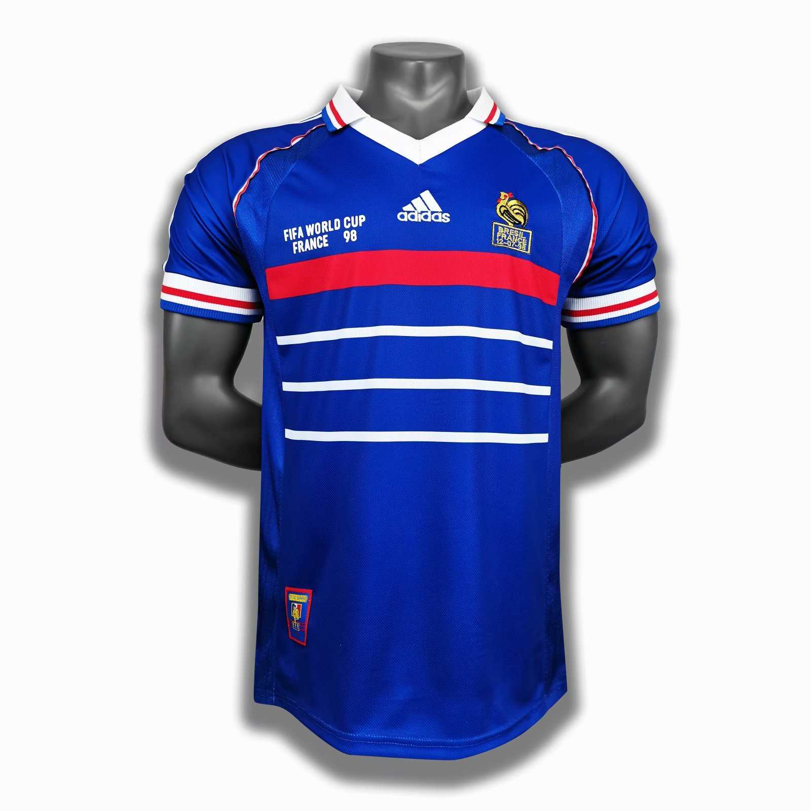 1998 France home retro S-XXL 1998 法国 主场 蓝色 复古 S-XXL
