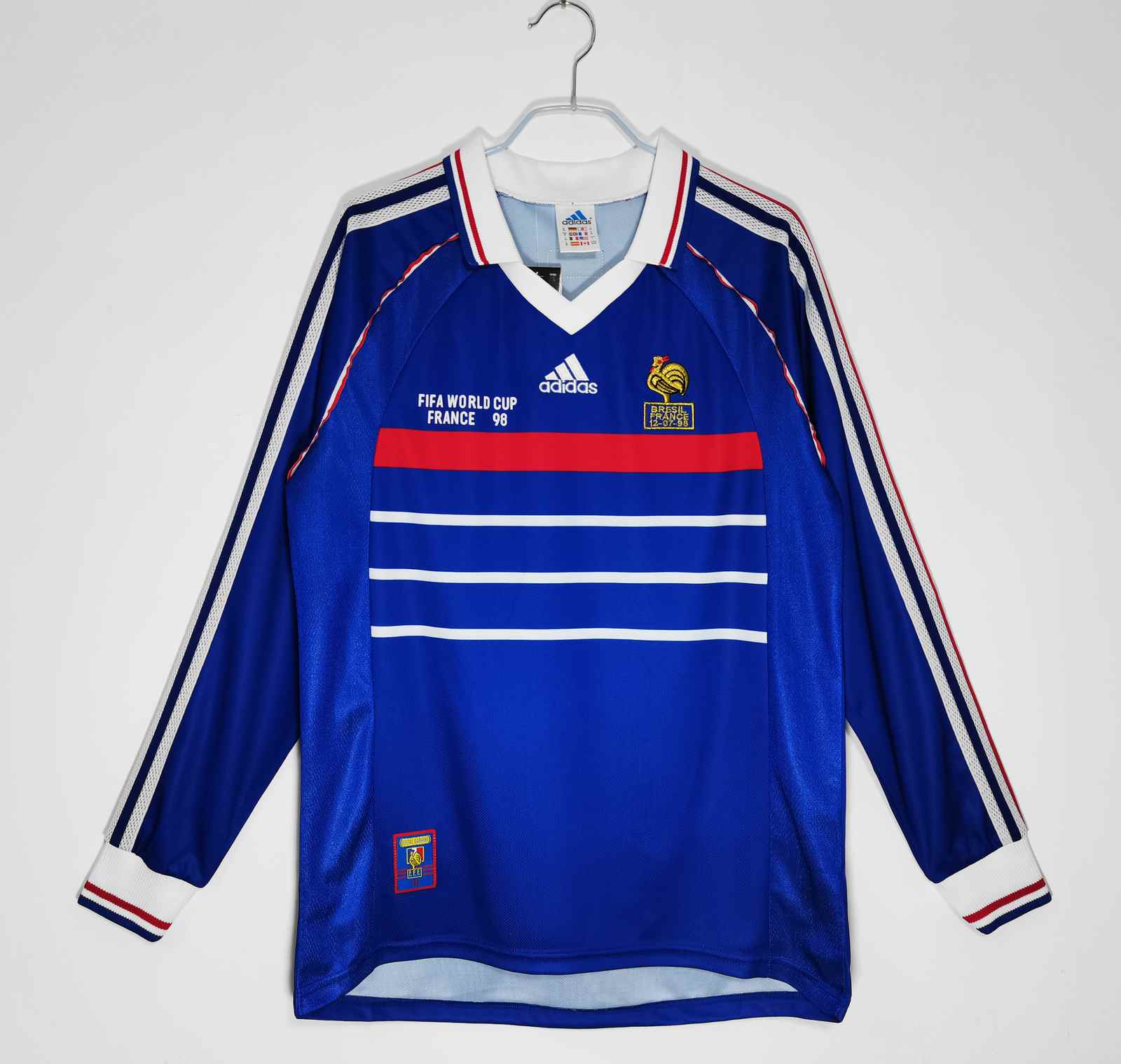 1998 France home retro long sleeve 1998 法国 主场 长袖 复古