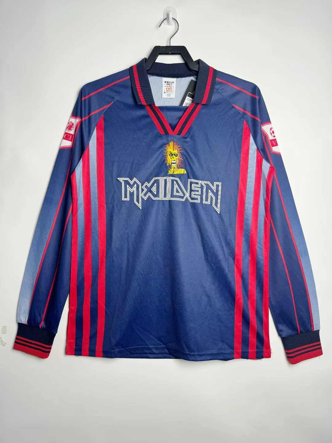 1998 IRON MAIDEN blue long sleeves Retro size S-2XL 1998 铁娘子 长袖