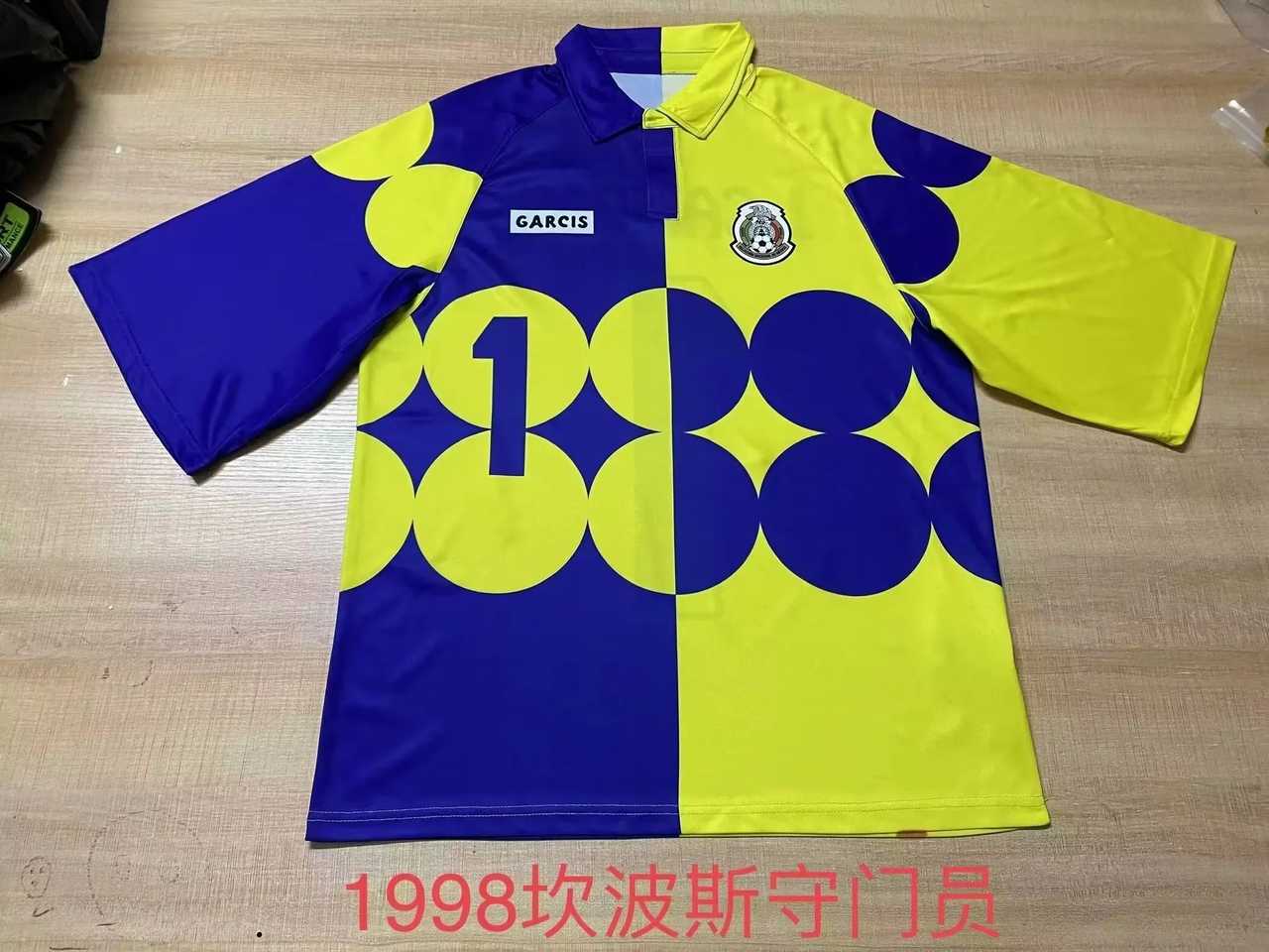 1998 Memico GK yellow blue CAMPOS Retro 1998 坎波斯 守门员 复古